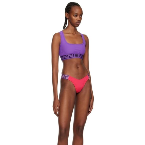 Versace Vita Bikini Bottom in Tropical Pink & Dark Orchid Size 1/XS NWT $225 - Picture 7 of 8